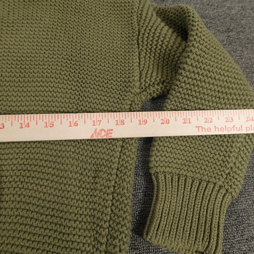 Alex Mill Cardigan Sweater Womens XS Green Nico Chunky Mock Neck Button Knit - Picture 6 of 13